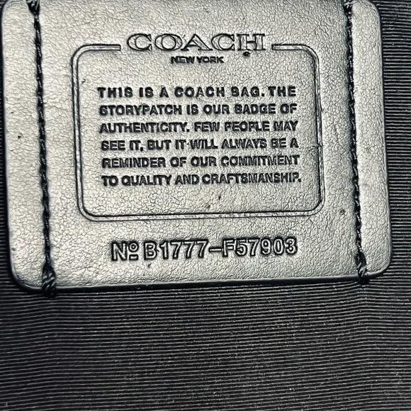 Coach 2017 Black Nylon/Leather Tote B1777-F57903 - Picture 14 of 14